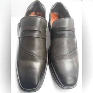 Thomas and Vine Zenith Charcoal Chisel Toe Penny Loafers Dress Shoes